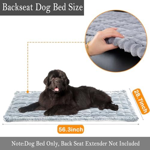 Backseat Pet Bed Mat Dog Bed for Car Deluxe Dog Seat Covers Non-Slip Travel Pet Mat Fit for Backseat Extenders Car Seat Protector (Brown, for Truck/Large SUVs（56.3"x28.7") - Image 4