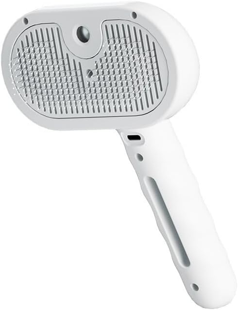 Upgraded Rechargeable Silicone pet Hair Removal Tool, 3-in-1 Automatic Cleaning steam Brush, Suitable for Grooming, Hair Removal, and Massage, Suitable for Cats and Dogs.