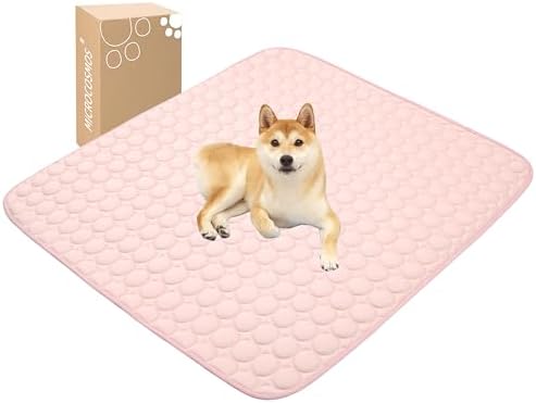 MICROCOSMOS Summer Cooling Mat & Sleeping Pad- Water Absorption Top, Materials Safe, Easy Carry, EZ Clean. Keep Cooling for Pets, Kids and Adults.(Pink, 48" x48") by MICROCOSMOS