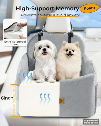 Dog Car Seats for Small Dogs Up to 35 lbs,Machine Washable Dog Booster Seat - Image 3
