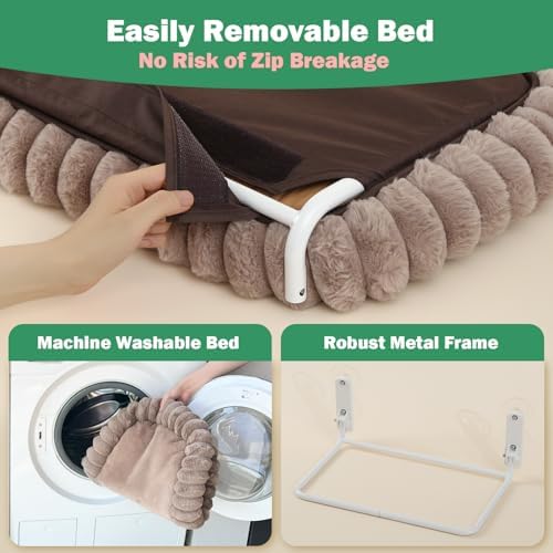Zakkart SnugCloud Foldable Cat Window Perch (Brown, L) - Image 4