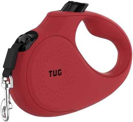 TUG Monochrome 360° Tangle-Free Retractable Dog Leash | 16 ft Strong Nylon Tape (Medium, Red) - Image 4