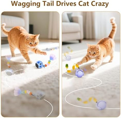 ORSDA 3 PCS Replacement Refills, Cat Toys Feather Tail, Bubble Fuzzy Ball, Pom Pom Balls for Electric Kitten Toys, only Suitable T93&T96 Cat Ball Toy - Image 3