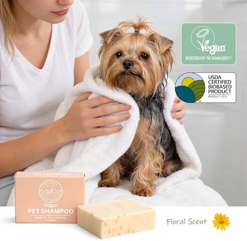 Vegan Pet Shampoo Bar for Sensitive Skin, Plant-Based Gentle Formula for Puppies & Dogs with Allergies, Moisturizing 3.5 oz Bar for a Calming First Grooming Experience - Image 5