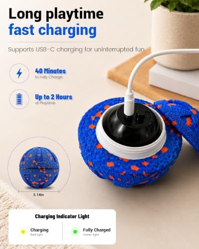 Herding Ball for Dogs, Blue Moving Dog Balls - Dog Toy Agility Equipment - Image 3