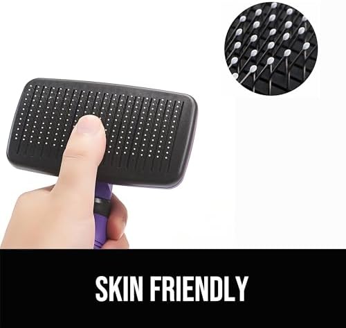 Self Cleaning Slicker Brush for Dogs& Cats, Skin Friendly Grooming Brush for Shedding Long&Short Haired Dogs& Cats, Deshedding Pet Supplies Accessories, Purple - Image 4