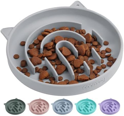 Coomazy Slow Feeder Cat Bowl Silicone Pet Puzzle Feeder for Slow Eating by Coomazy
