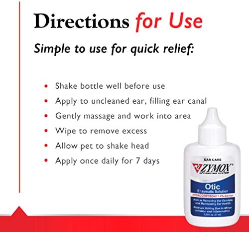 Zymox Otic Enzymatic Solution for Dogs and Cats to Soothe Ear Infections with 1% Hydrocortisone for Itch Relief, 1.25oz - Image 6