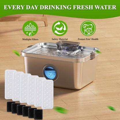 PETIMI Accessories Set (Replacement Filter & Water Pump Sponge) for Pet Water Fountain- 6 pcs Packed Filters & 6 pcs Packed Sponges, Only Suitable for PETIMI Pet Water Fountain (Model PF-SS-01/02/03) - Image 5
