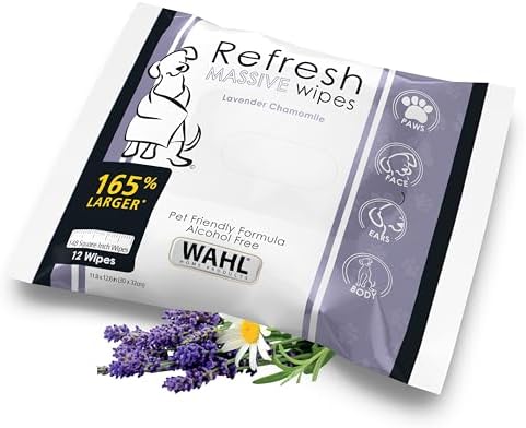Wahl Refresh Massive Dog Wipes, Lavender Chamomile, 36 ct by Wahl