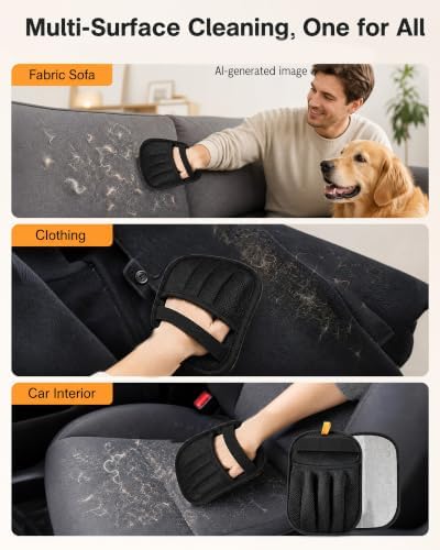 Pet Hair Removal Glove, Five-Finger Electrostatic Pet Hair Removal Glove - Image 2