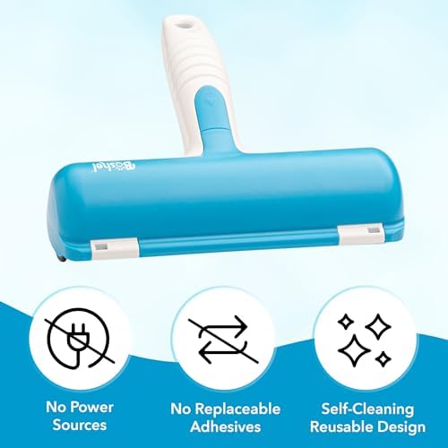 BOSHEL Pet Hair Remover for Laundry - Lint Roller for Pet Hair - Dog Hair Remover with Hair Base - Pet Fur Remover with Comfy Rubber Handle - Easy Clean Pet Hair Remover Roller for Couch - Image 6