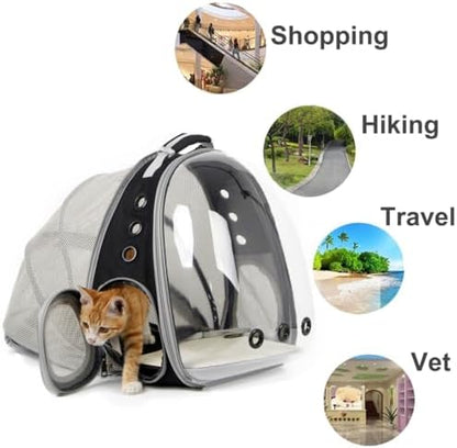 Cat Bubble Backpack with Fan, Fit up to 12 lbs, Space Capsule Astronaut Clear Window Pet Travel Carrier Backpack for Cat and Small Puppy - Image 5