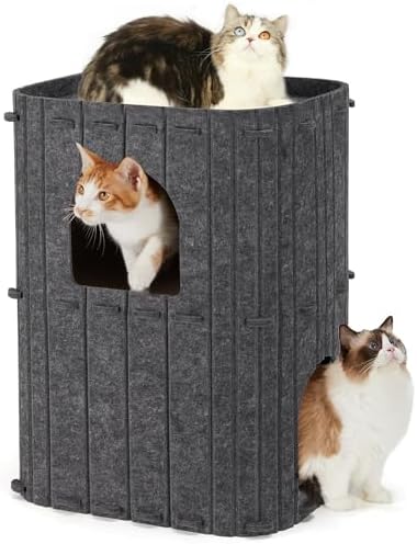 FUKUMARU Cat House for Indoor Cats, Warm Felt Cat Bed, Scratch Resistant by FUKUMARU