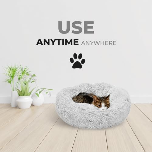 Whiskers & Friends Cat Beds for Indoor Cats & Small Dog, Fluffy Cat Bed - Image 6