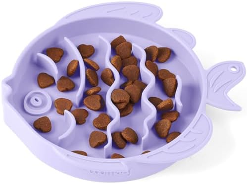 Coomazy Slow Feeder Cat Bowl Silicone Pet Puzzle Feeder for Slow Eating by Coomazy