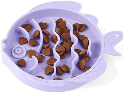 Coomazy Slow Feeder Cat Bowl Silicone Pet Puzzle Feeder for Slow Eating by Coomazy