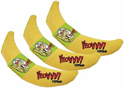 Yeowww! 100% Organic Catnip Toy, Yellow Banana 3 Pack by YeowwwCatnip