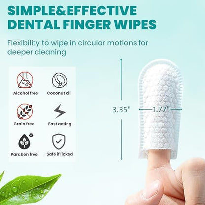 MEDUWEDU Wider Dental Care Finger Wipes 60 Counts,Teeth Cleaning Finger Wipes for Dogs & Cats,Reduces Plaque & Supports Oral Freshness, Coconut Scent - Image 6