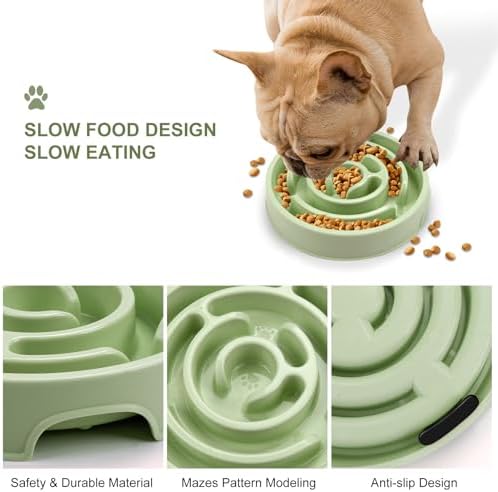 Slow Feeder Dog Bowls,Puzzle Dog Bowl with Anti-Slip, Slow Feeder & Non-Slip Design, Boredom and Anxiety Reducer, Suitable for All Breed Dogs and Cat - Image 4