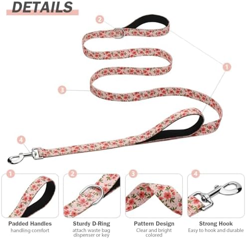 Hikiko 6FT Dog Leash Padded Double Handle with Designed Pattern - Image 5
