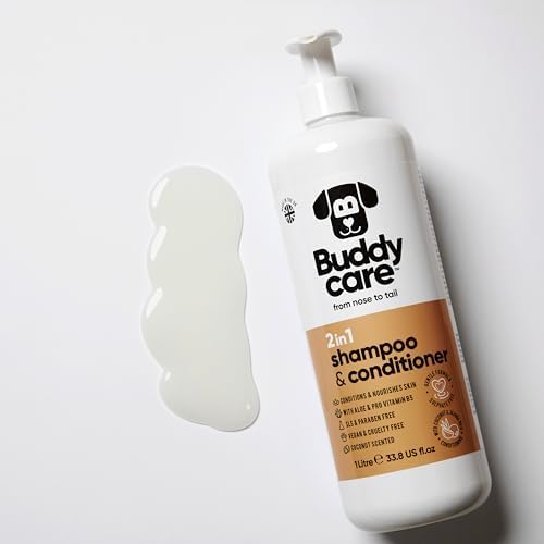 2in1 Dog Shampoo & Conditioner by Buddycare | Coconut Scented | with Aloe Vera and Pro Vitamin B5 (33.8oz) - Image 4