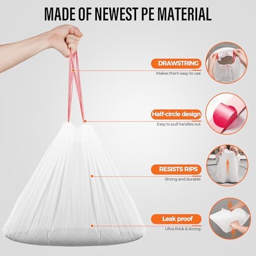 Drawstring Cat Litter Box Liners 100 Pack-Robot Litter Liner Bags for Robot 3 and 4 Cleanpethome/PETKIT PuraX PuraMax Self-cleaning Cat Litter Box Bag Heavy Duty Litter Box Robot Waste Bags - Image 5