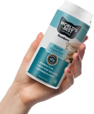 World's Best Cat Litter, Boosters Poop Fighter Additive, 18 oz Canister - Image 4