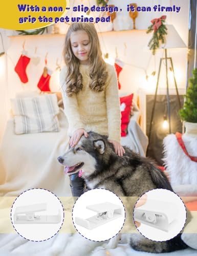 CAPHONT 6 Pcs Potty Training Dog Pee Pad Holder, White - Image 3