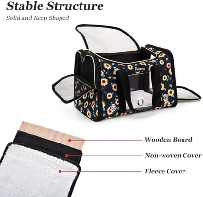 Petmolico Cat Carrier Soft-Sided Airline Approved, Medium, Sunflower - Image 3