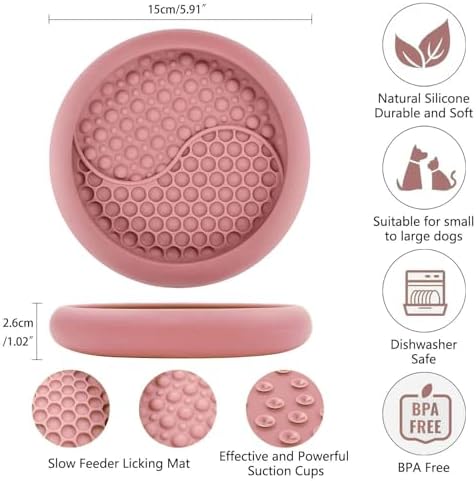 Dog Lick Bowl, Non-Slip Lick Mat Slow Feeder for Dogs & Cats - Image 2
