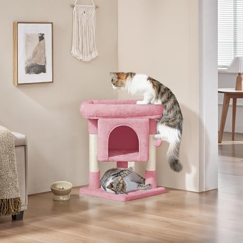 Yaheetech 23.5in Small Low-Profile Cat Tree Condo with Scratching Posts - Image 2