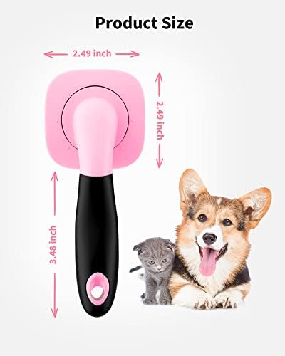 Glendan Dog & Cat Brush- Slicker Pet Brush- Shedding Grooming Tools(Pink) - Image 5