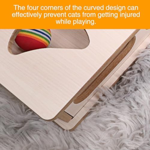 Natural Wood Cat Interactive Box Puzzle Hunting Exercise Toy - Image 2