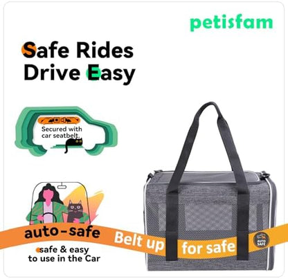 Soft Pet Carrier Bag for Cats and Puppy Under 20 lbs. Sturdy, Safe, Comfortable and Lightweight - Image 3