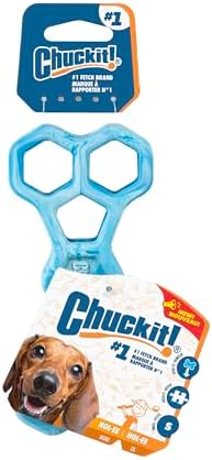 Chuckit! Holee Roller Dog Treat Puzzle Bone, Small, Blue – Interactive Treat & Chew Puzzle Toy for Dogs Up to 20 lb – Durable Rubber Bone‑Shaped Fetch Toy for Mental Stimulation – Pack of 1 - Image 2