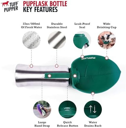 PupFlask Large Dog Water Bottle, Portable Stainless Steel Travel Bowl - Image 4