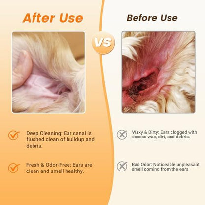 4 Pack Dog Ear Drops, Dog Ear Cleaner Drops, Ear Infection Treatment for Dogs and Cats, Natural Herbal Ear Cleaning Solution for Dirty,Itchy,Smelly,Inflammed Pet Ears, 2 oz with Dropper - Image 3