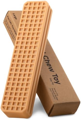 Durable Chew Toy for Large Dogs - Peanut Butter Flavor Dental Chew Toy, Long-Lasting Nylon for Aggressive Chewers, Reduces Tartar and Plaque by JigsawBoat