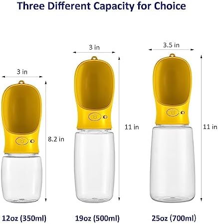 WePet Portable Dog Water Bottle, 12 OZ, Leak Proof Puppy Water Dispenser with Drinking Feeder for Pets Outdoor Walking, Hiking, Travel, Food Grade Plastic - Image 3