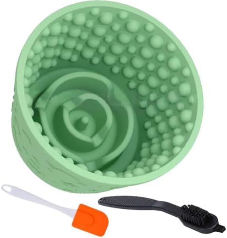 Dog Lick Bowl,Anxiety Relief Non-Slip Silicone Treat Bowl,Durable Anti-Choking Long-Lasting Enrichment Slow Feeder Licking Mat for Small Medium Large Breed,Freezable BPA Free Silicone Dishwasher Safe by SMARTTAIL