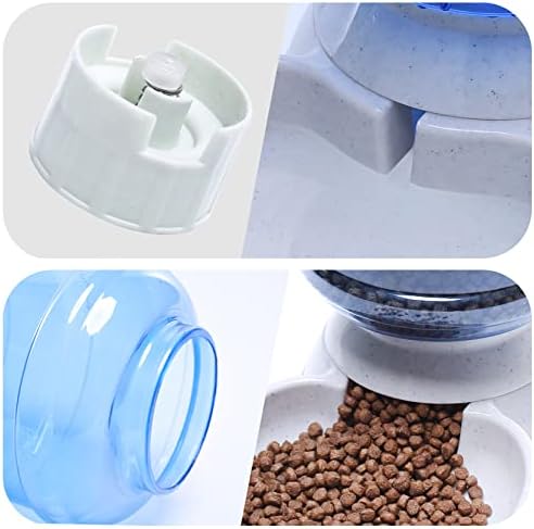 Pet Feeder and Water Food Dispenser Automatic Water Bowl for Dogs Cats, BPA-Free, Gravity Refill, Self Feeding for Small Medium Pets Puppy Kitten Rabbit - 1 Gallon 3.8L (Waterer + Feeder) - Image 4
