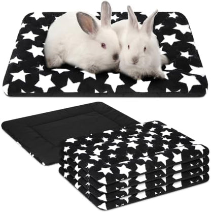 VitalCozy 4 Pcs Dog Crate Pads Soft Warm,18 x 14 x 1.6 Inch,Star,Black by VitalCozy
