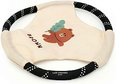 ZippyPaws x LINE Friends, Brown - Rope Gliderz Durable Flying Disc Outdoor Dog Toy for Throwing & Fetch, Puppy & Dog Frisbee - Image 3