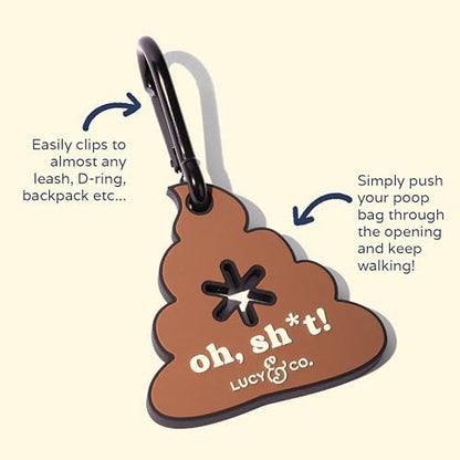 Lucy & Co Poop Clip for Pups – Hands-Free Dog Waste Bag Holder – Silicone Doggy Leash Accessories, Pooper Scooper Essentials for Walking in the City, Hiking at the Park & More - Image 2