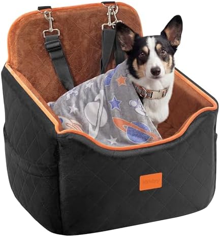 HiPetpy Dog Car Seat 6" Elevated Memory Foam Booster Seat Pet Car Seat by HiPetpy