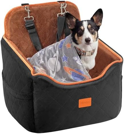 HiPetpy Dog Car Seat 6" Elevated Memory Foam Booster Seat Pet Car Seat by HiPetpy