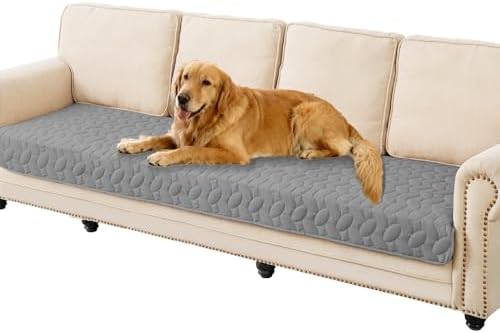 Ameritex Waterproof Pet Bed Cover Anti-Slip Dog Bed Blanket for Sofa and Furniture Waterproof New Pattern Design (Lightgrey, 30x90 Inch (Pack of 1)) by Ameritex