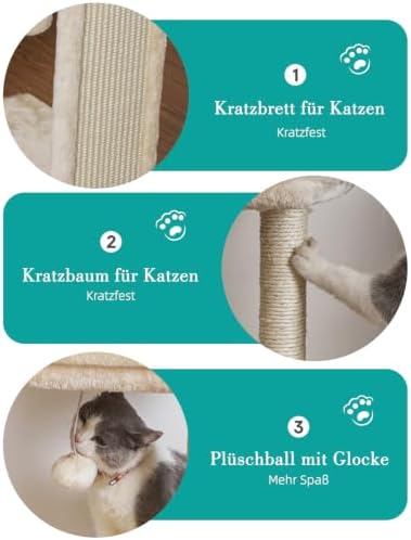 SYANDLVY Small Cat Tree for Indoor Cats, Scratching Board with Perch - Image 5