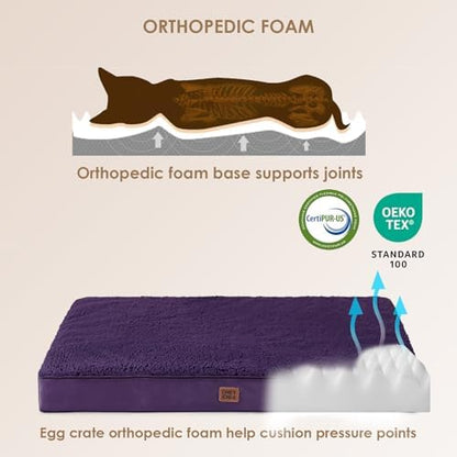 EHEYCIGA Orthopedic Dog Bed Extra Large with Removable Washable Cover, 41IN - Image 3